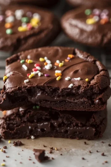 Fudgy Cosmic Brownie Cookies