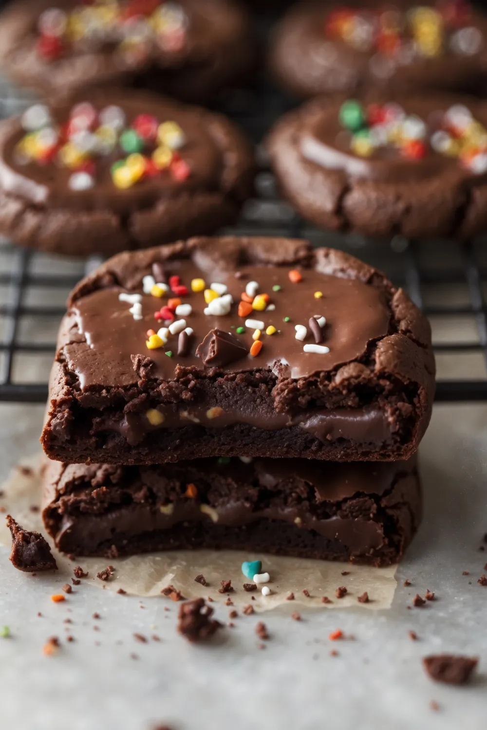 Fudgy Cosmic Brownie Cookies