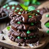 Fudgy Mint Chocolate No-Bake Cookies