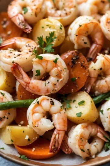 Garlic Parmesan Shrimp & Veggies