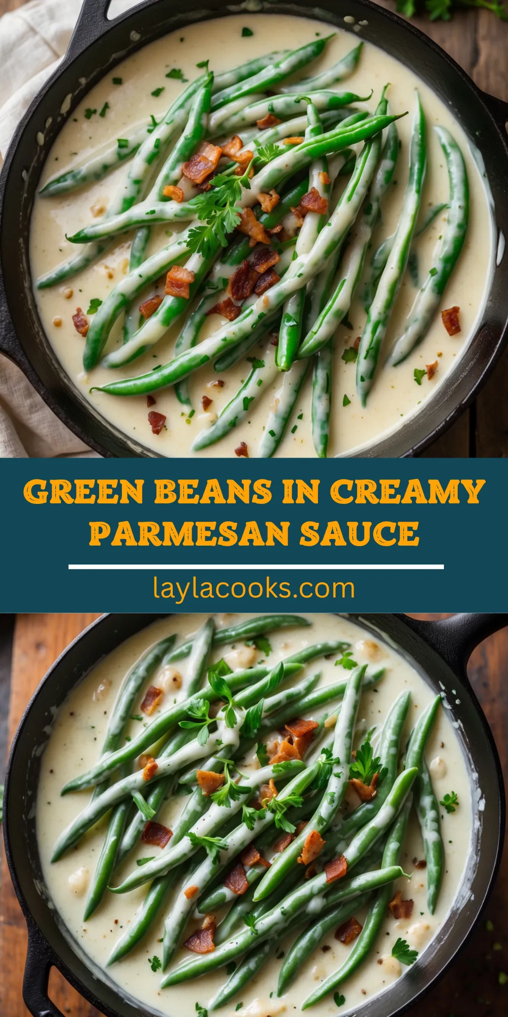 Green Beans in Creamy Parmesan Sauce