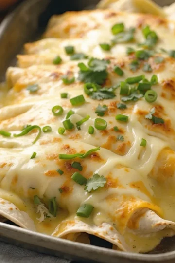 Green Chile Chicken Enchiladas