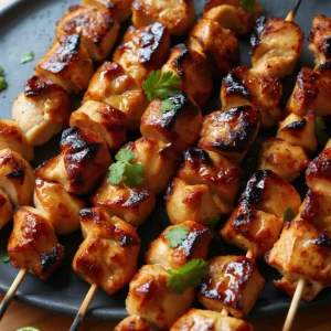 Grilled Thai Coconut Chicken Skewers