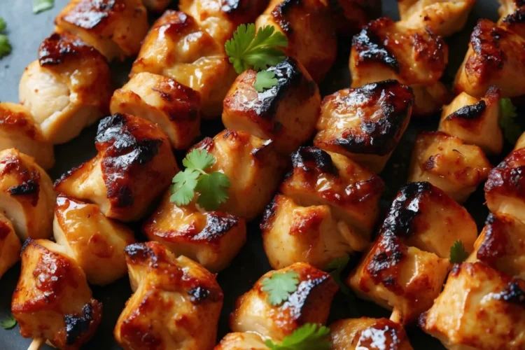 Grilled Thai Coconut Chicken Skewers