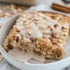 Healthy Sticky Cinnamon Roll Baked Oatmeal