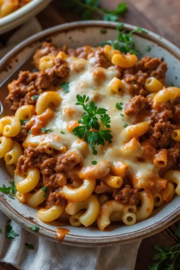 Hearty Sloppy Joe Mac & Cheese