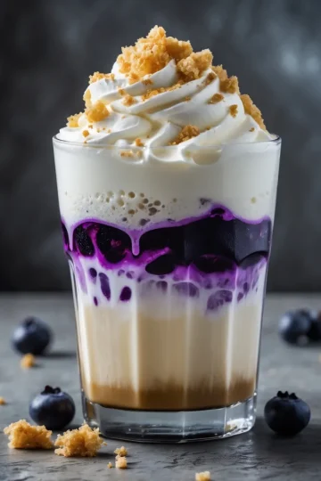 Iced Blueberry Cheesecake Latte