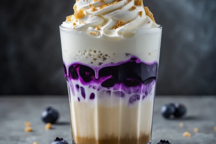 Iced Blueberry Cheesecake Latte