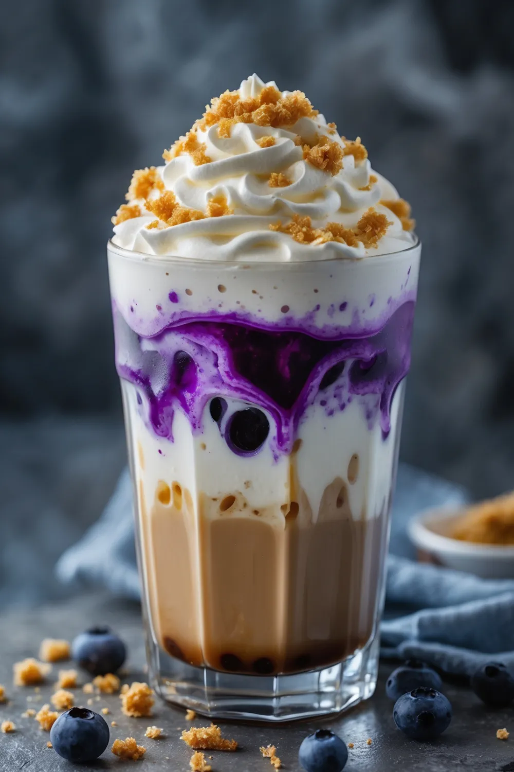 Iced Blueberry Cheesecake Latte