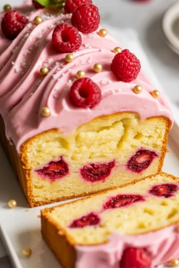 Lemon Raspberry Loaf Cake