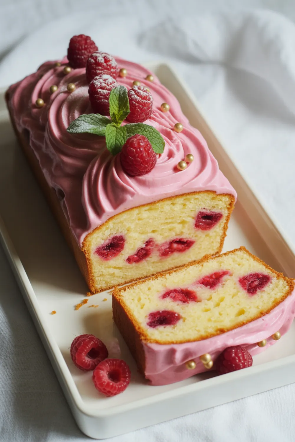 Lemon Raspberry Loaf Cake