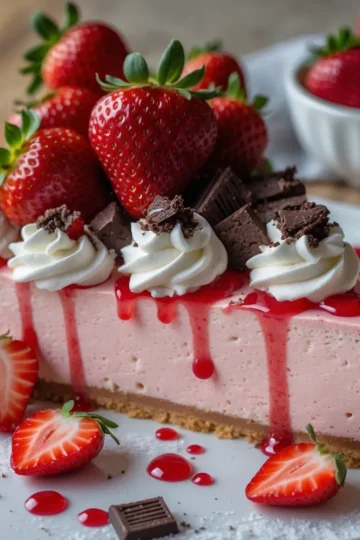 Luscious Strawberry Dream Cheesecake