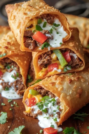Nacho Egg Rolls
