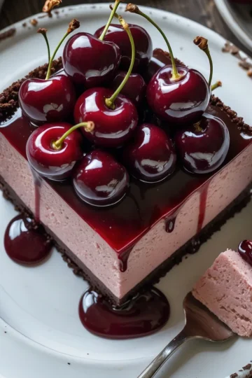 No-Bake Cherry Chocolate Cheesecake