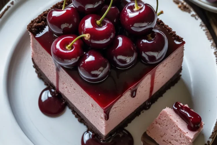 No-Bake Cherry Chocolate Cheesecake