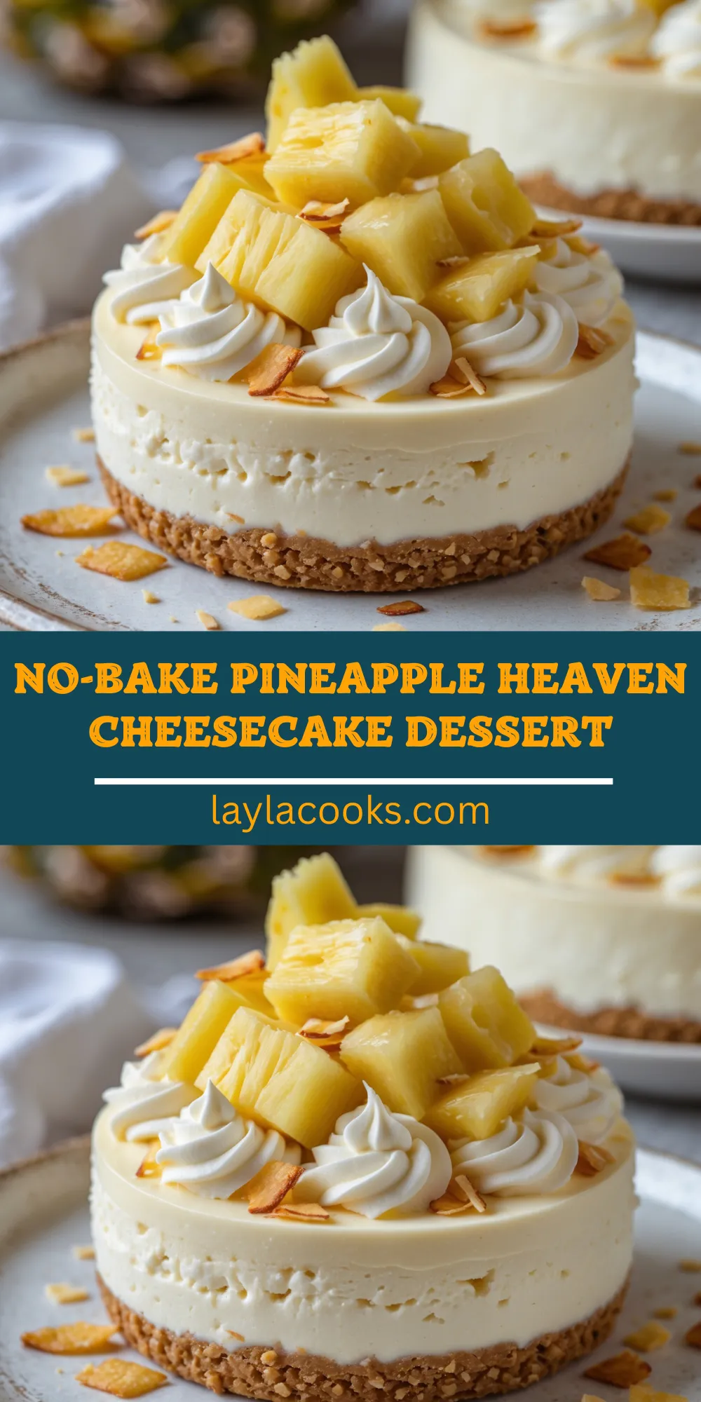 No-Bake Pineapple Heaven Cheesecake Dessert