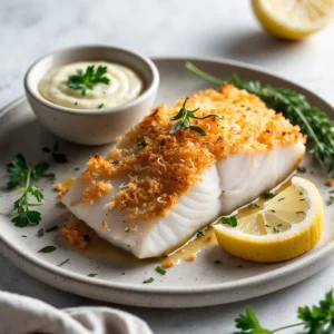 Panko Parmesan Baked Cod