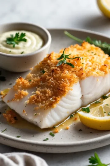 Panko Parmesan Baked Cod