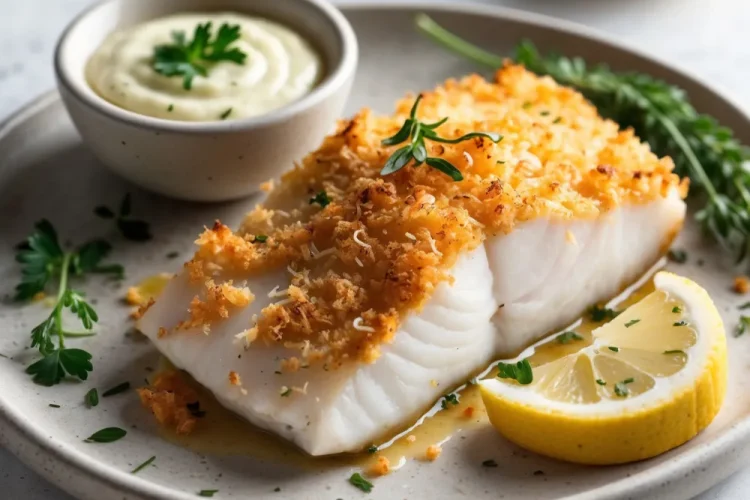 Panko Parmesan Baked Cod