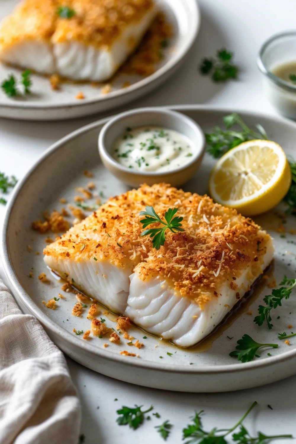 Panko Parmesan Baked Cod