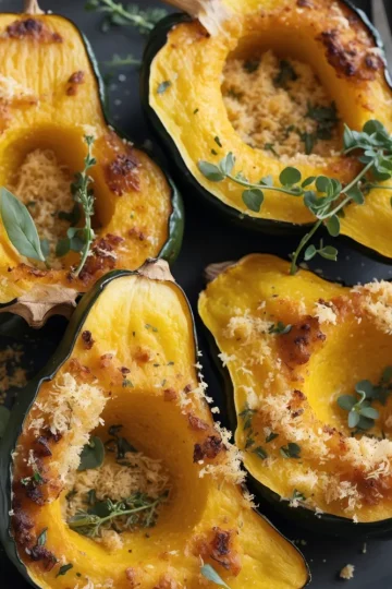 Parmesan Herb Roasted Acorn Squash