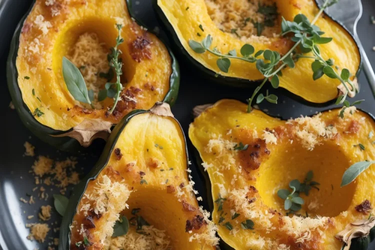 Parmesan Herb Roasted Acorn Squash