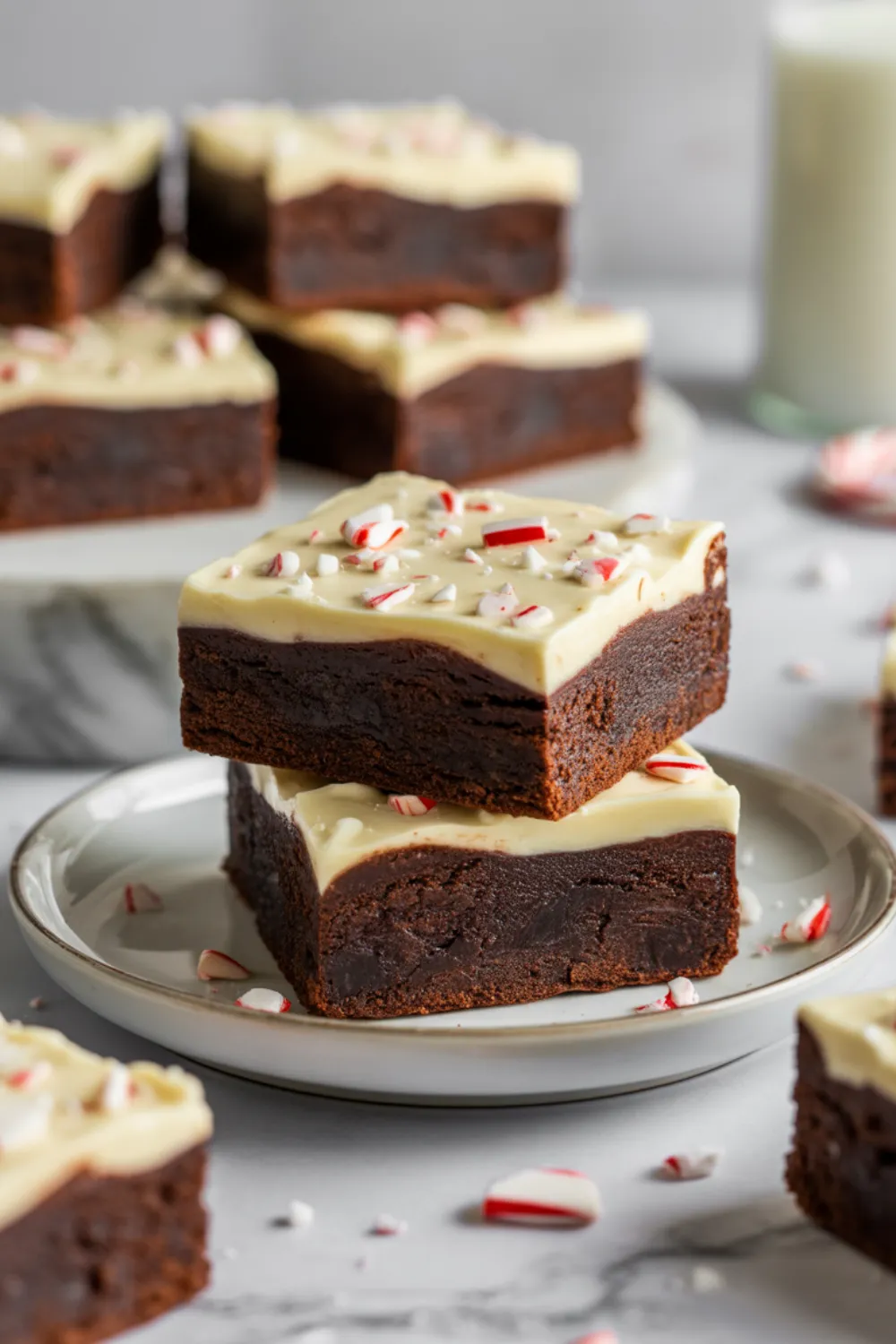 Peppermint Bark Brownies