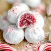 Peppermint Snowball Cookies