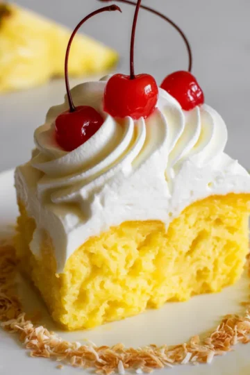 Piña Colada Poke Cake
