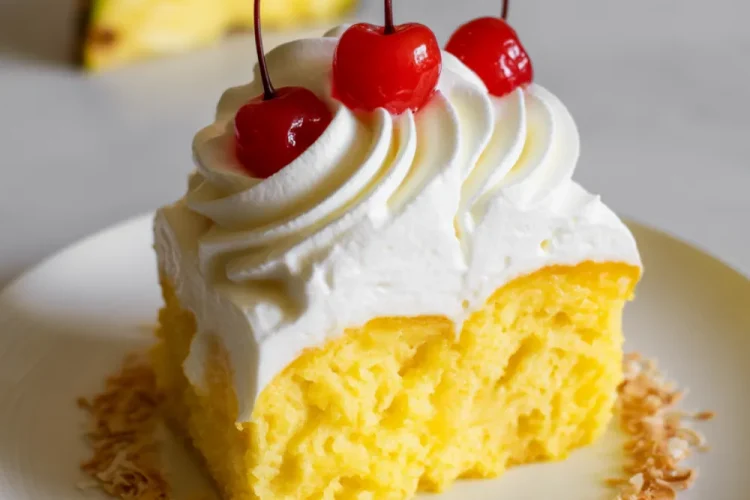 Piña Colada Poke Cake