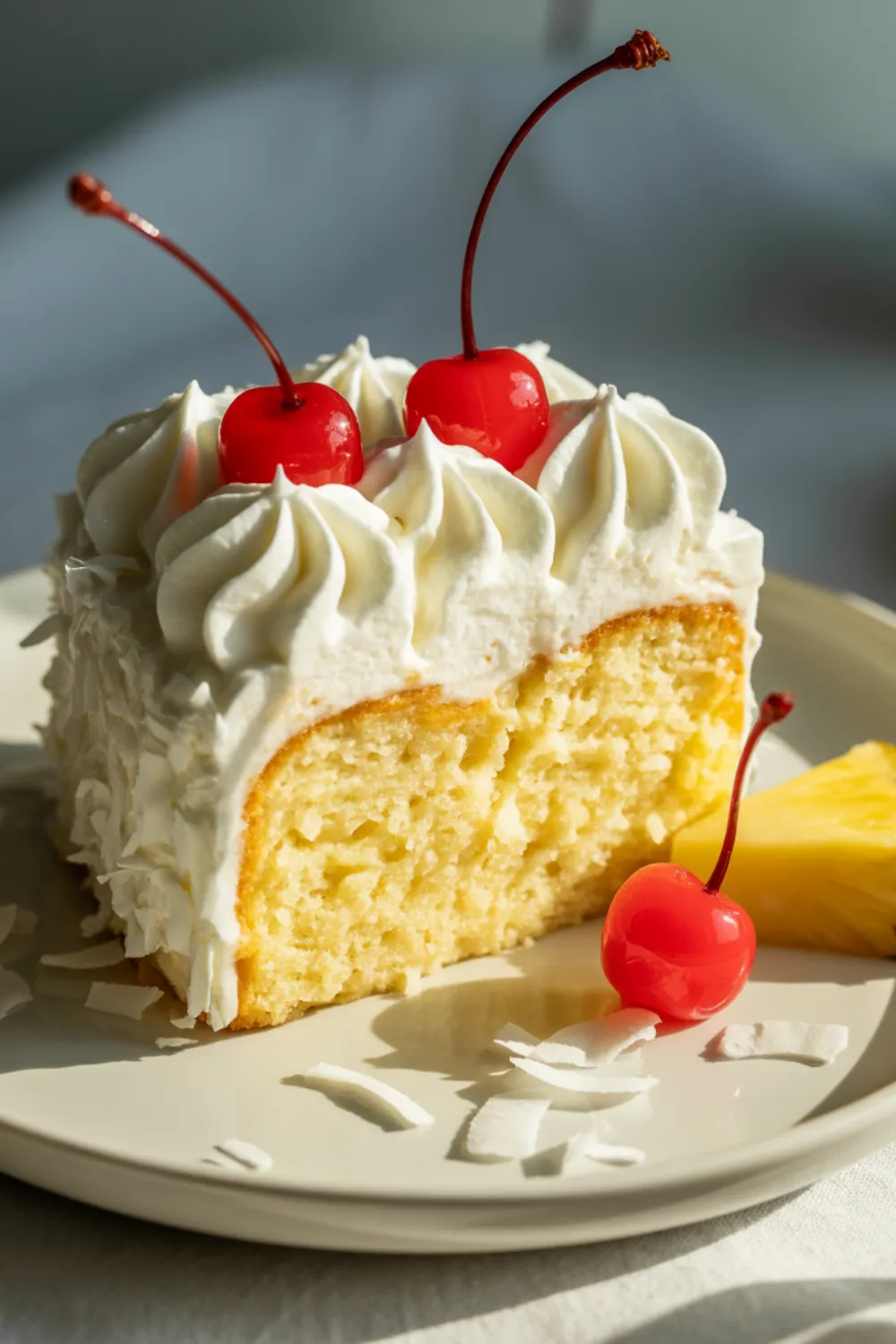 Piña Colada Poke Cake