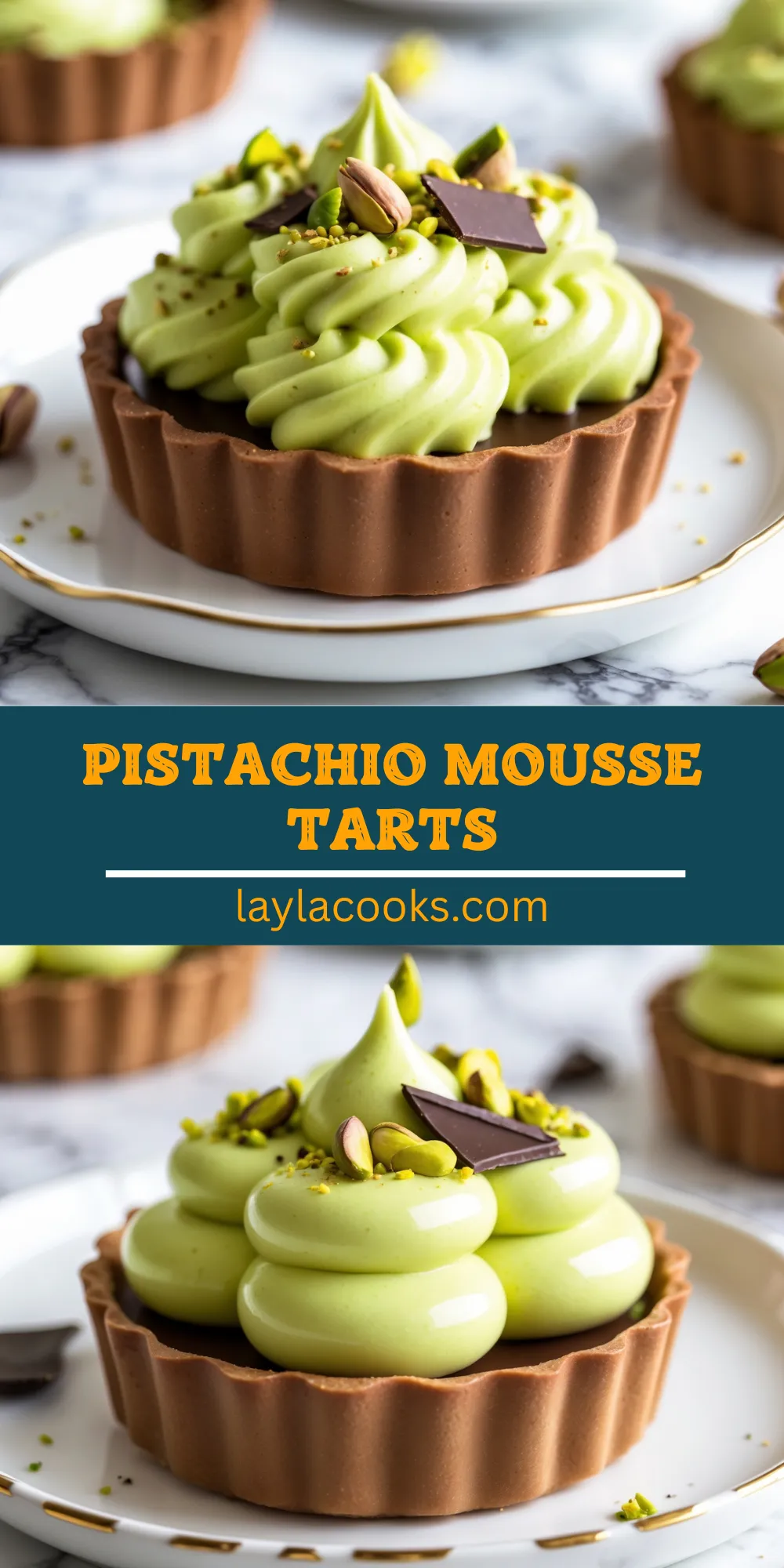 Pistachio Mousse Tarts