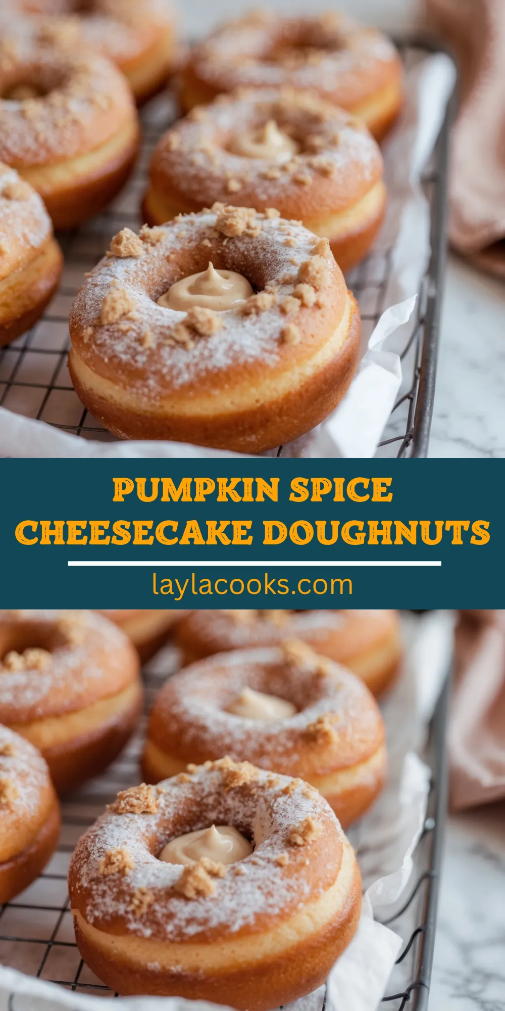Pumpkin Spice Cheesecake Doughnuts