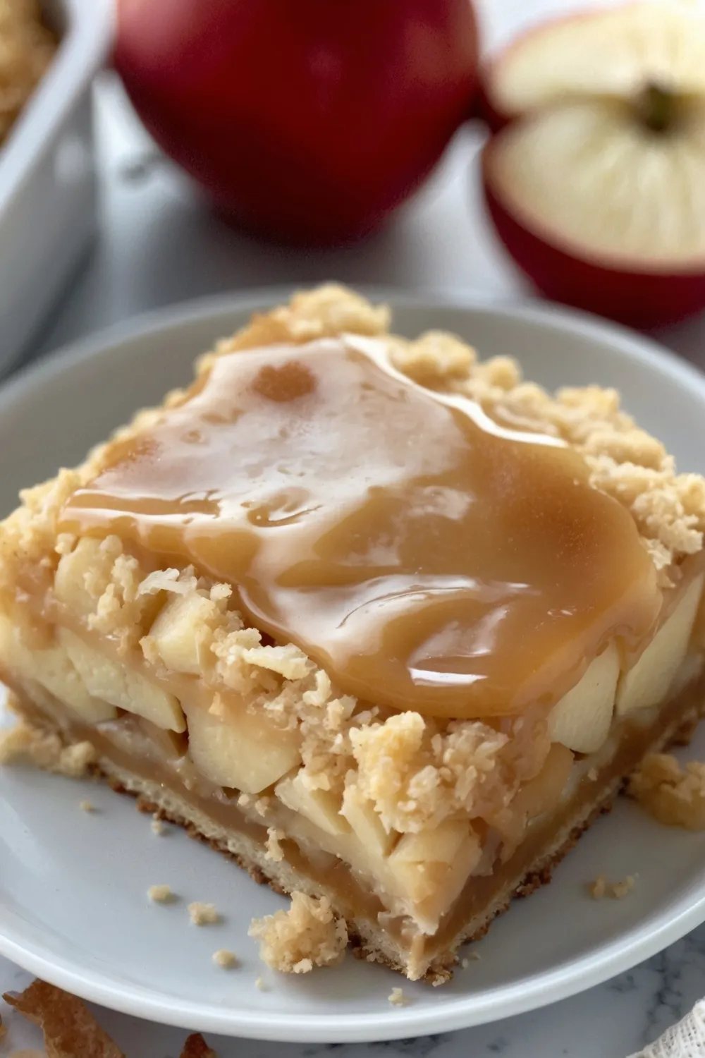 Salted Caramel Apple Sheet Cake