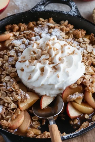 Skillet Apple Crisp with Oatmeal Crumble