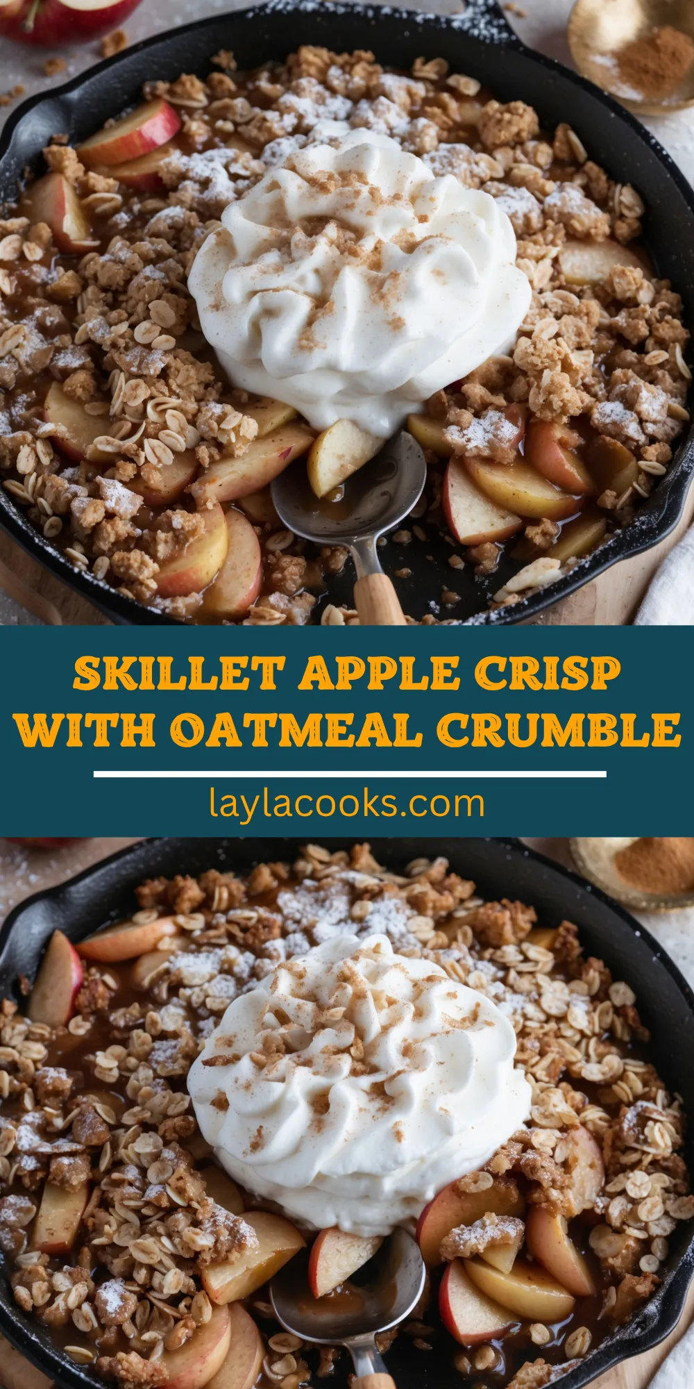 Skillet Apple Crisp with Oatmeal Crumble