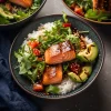 Spicy Ginger Caramelized Salmon Bowl