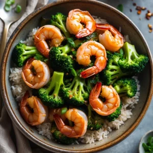 Stir-Fried Shrimp and Broccoli