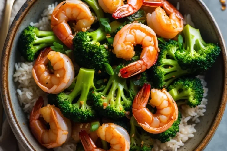 Stir-Fried Shrimp and Broccoli