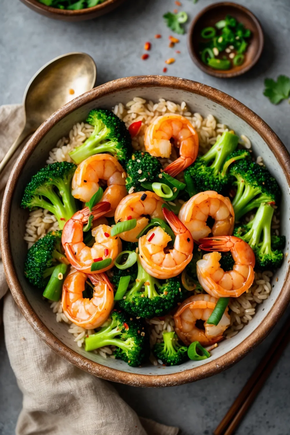Stir-Fried Shrimp and Broccoli