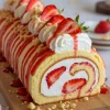 Strawberry Shortcake Cheesecake Roll