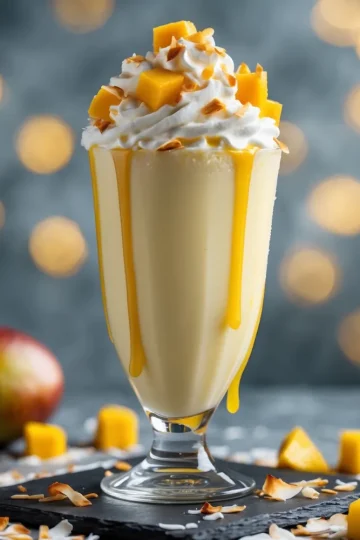 Summer Mango Coconut Float Milkshake