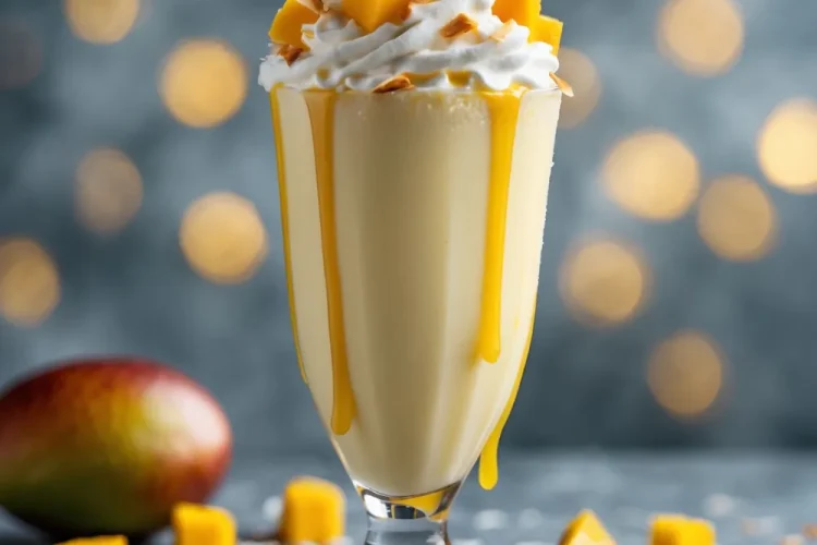 Summer Mango Coconut Float Milkshake
