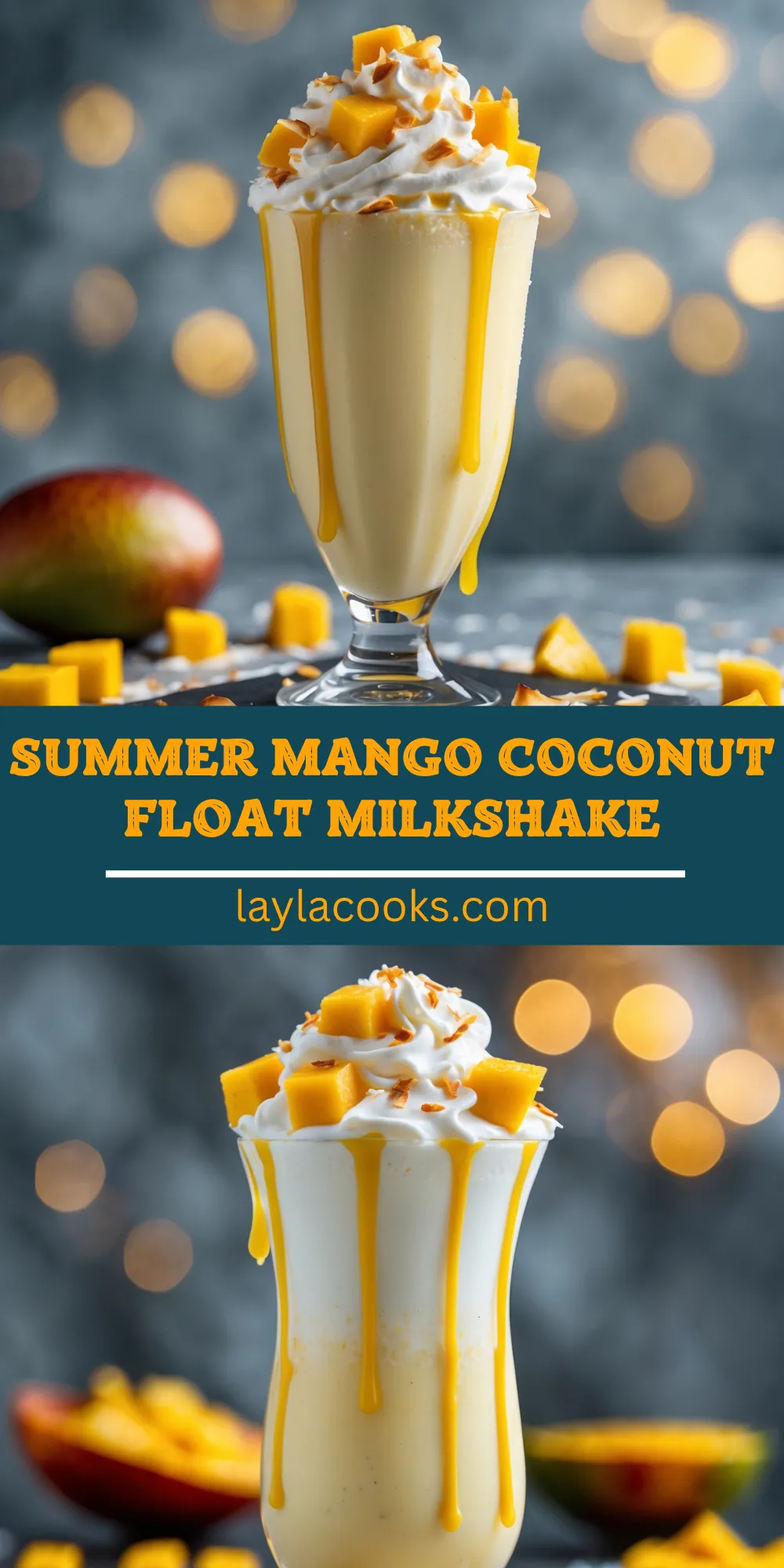 Summer Mango Coconut Float Milkshake