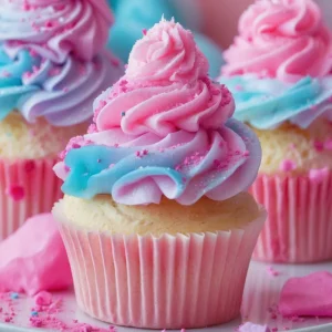 The Best Cotton Candy Cupcakes