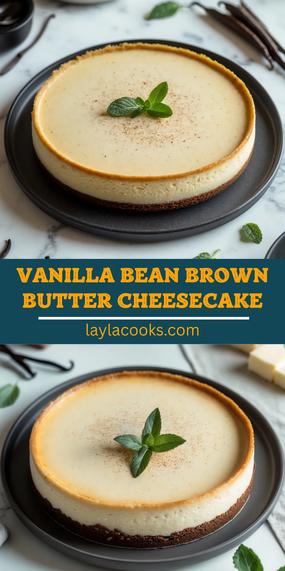 Vanilla Bean Brown Butter Cheesecake