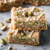 White Chocolate and Pistachio Blondies