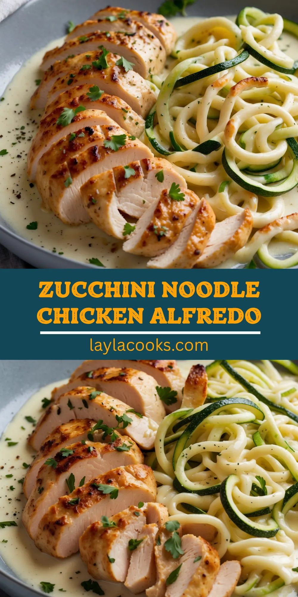 Zucchini Noodle Chicken Alfredo
