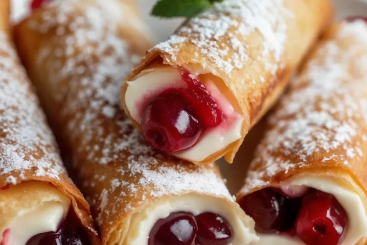Air Fryer Cherry Cheesecake Egg Rolls