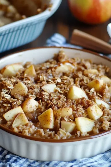 Amish Style Apple Cinnamon Baked Oatmeal